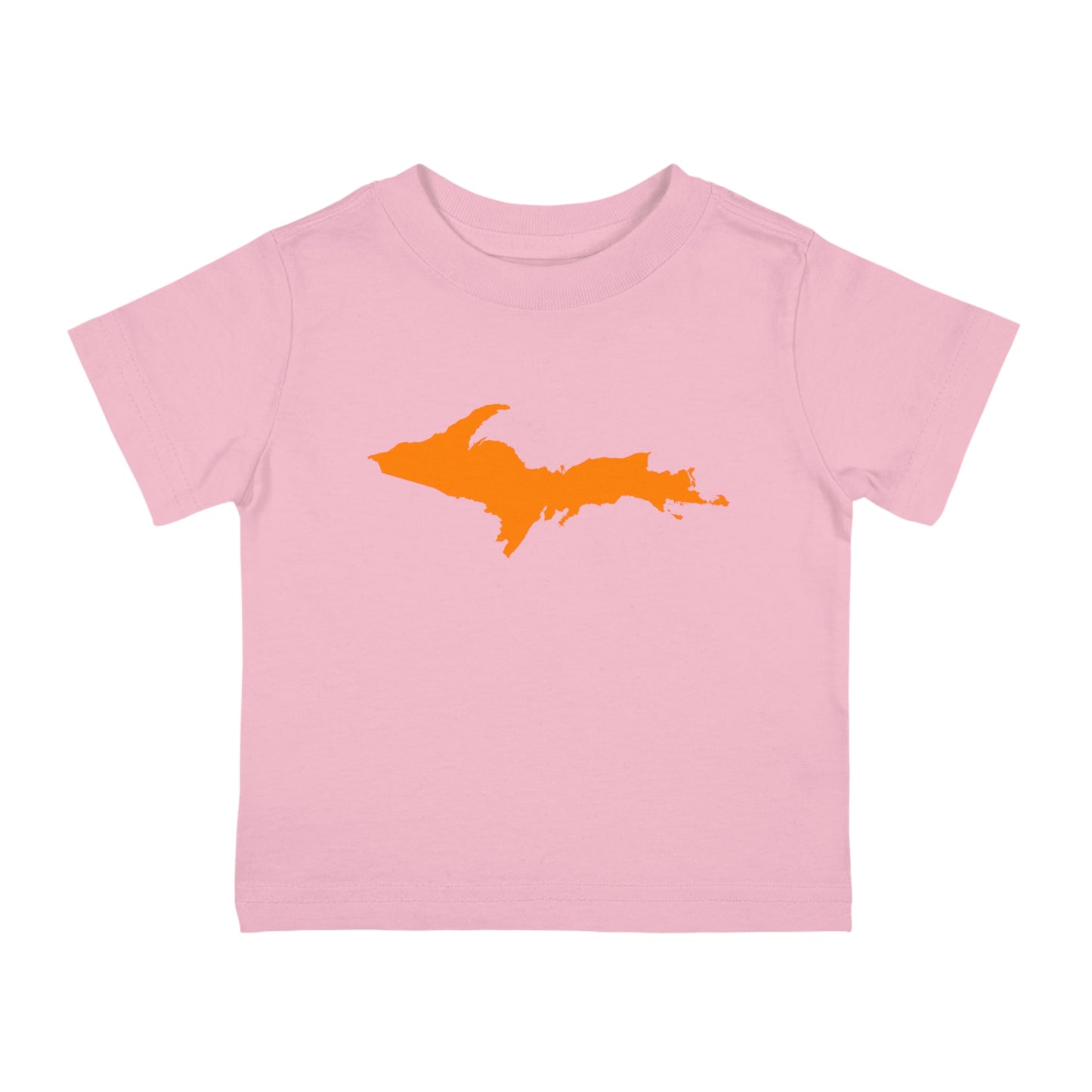 Michigan Upper Peninsula Infant T-Shirt (w/ Orange UP Outline) | Short Sleeve