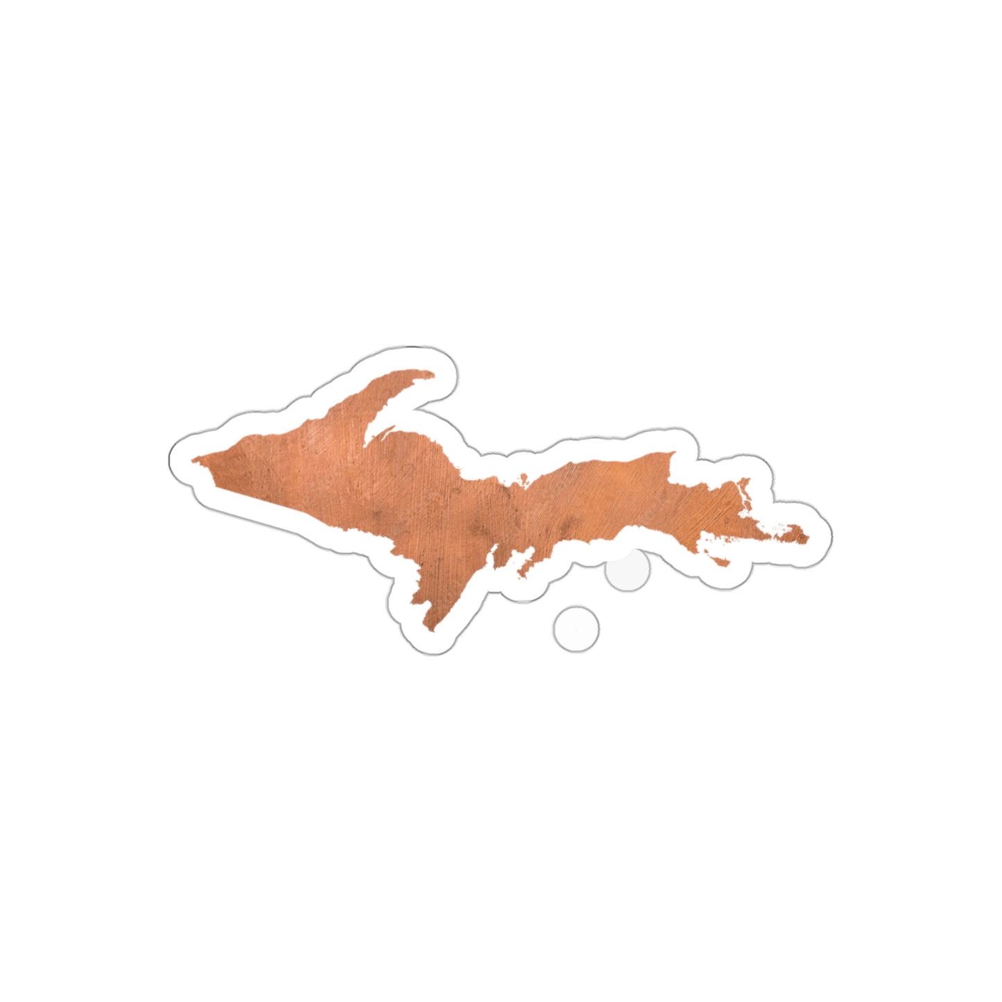 Michigan Upper Peninsula Die Cut Stickers (w/ Copper UP Outline) | Indoor/Outdoor