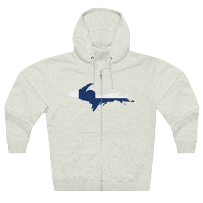 Michigan Upper Peninsula Full-Zip Hoodie (w/ UP Finland Flag Outline)