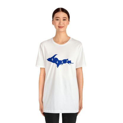 Michigan Upper Peninsula T-Shirt (w/ UP Quebec Flag Outline) | Unisex Standard Fit