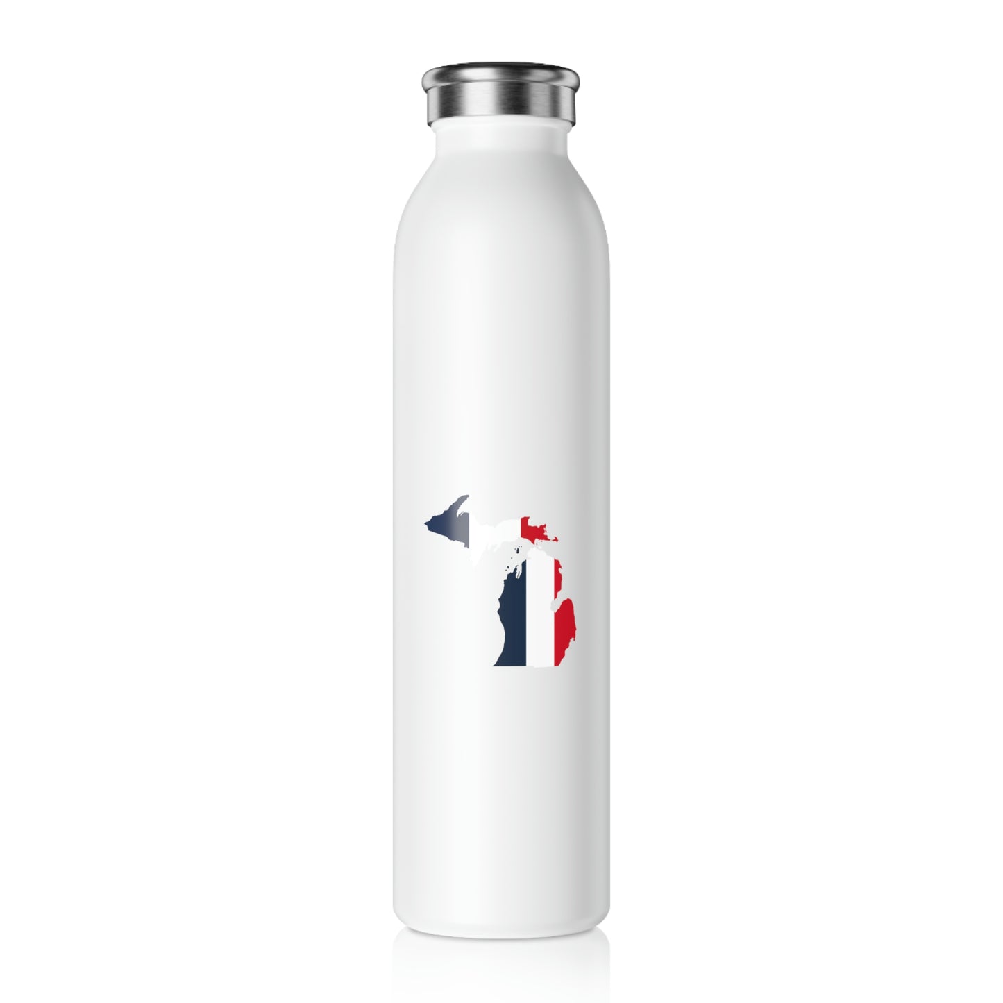 Michigan Water Bottle (w/ MI France Flag Outline) | 20oz Double-Walled