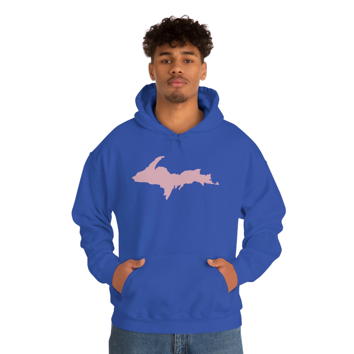 Michigan Upper Peninsula Hoodie (w/ Pink U.P. Outline) | Unisex Standard