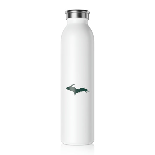 Michigan Upper Peninsula Water Bottle (w/ Green UP Outline) | 20oz Double-Walled