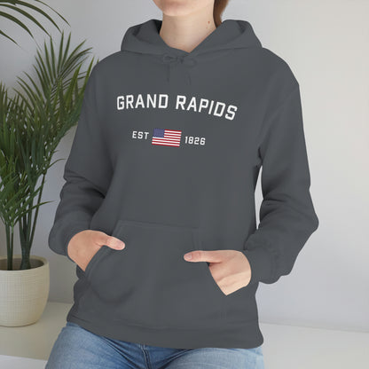 'Grand Rapids EST 1826' (w/USA Flag Outline) | Unisex Standard