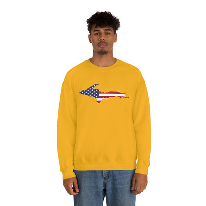 Michigan Upper Peninsula Sweatshirt (w/ UP USA Flag Outline) | Unisex Standard