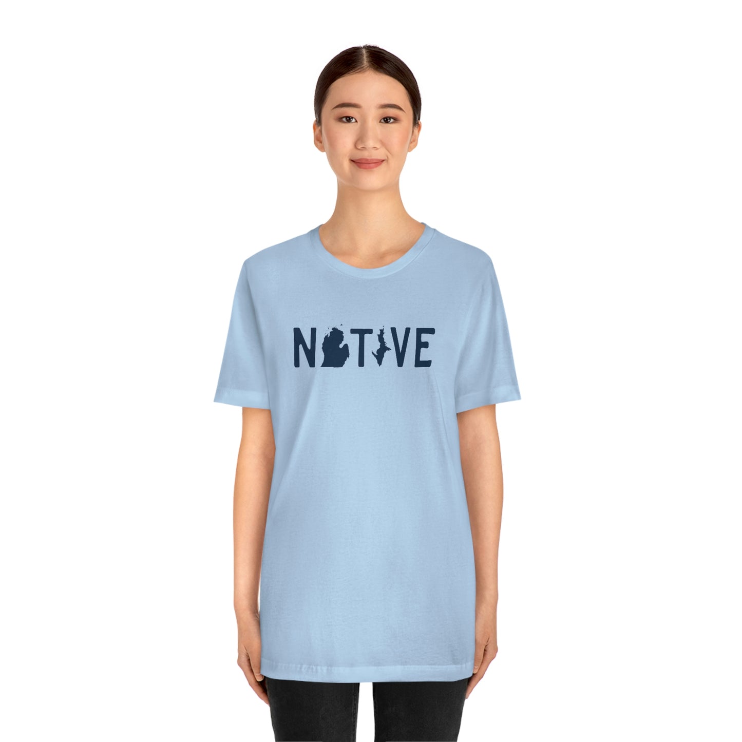 Michigan 'Native' T-Shirt (Licence Plate Font) | Unisex Standard Fit