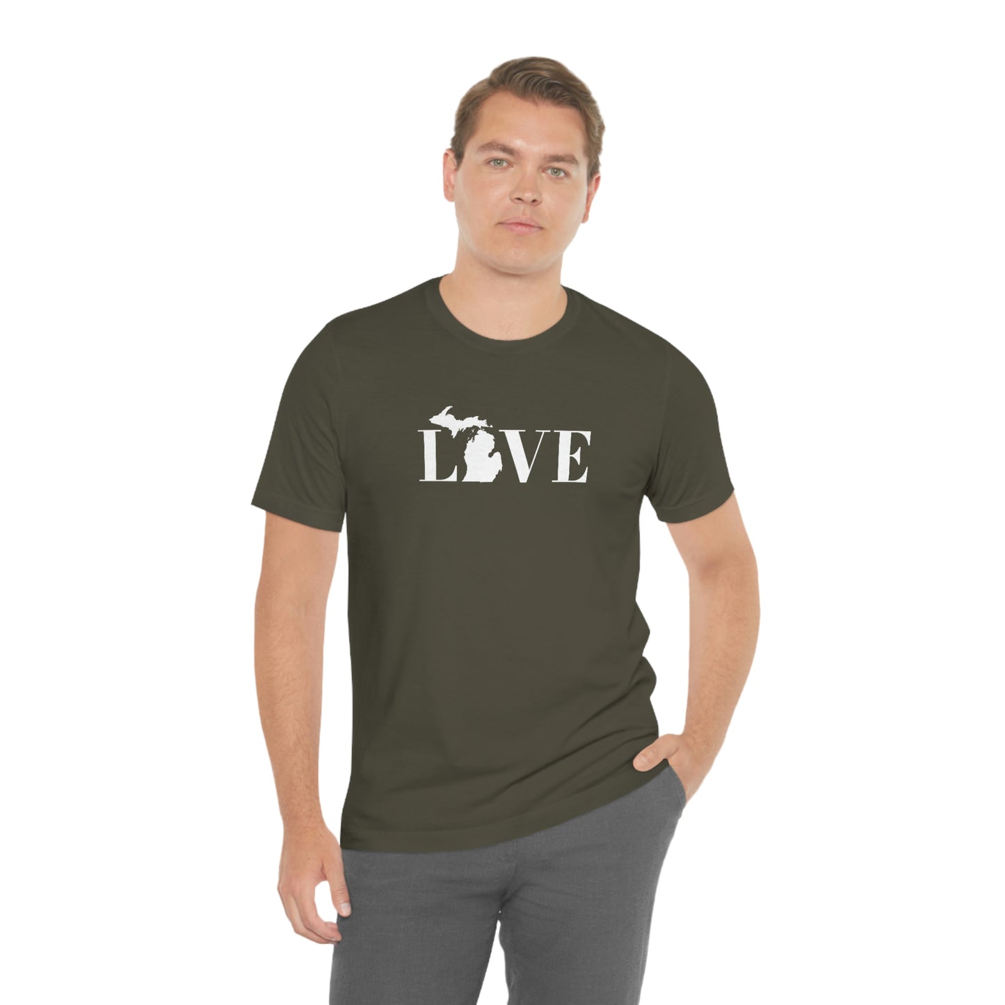 Michigan 'Love' T-Shirt (Didone Font) | Unisex Standard Fit