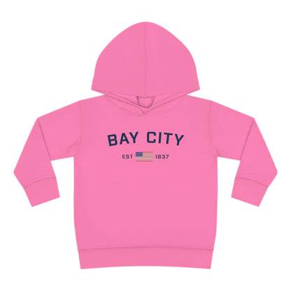 'Bay City EST 1837' Hoodie (w/USA Flag Outline) | Unisex Toddler