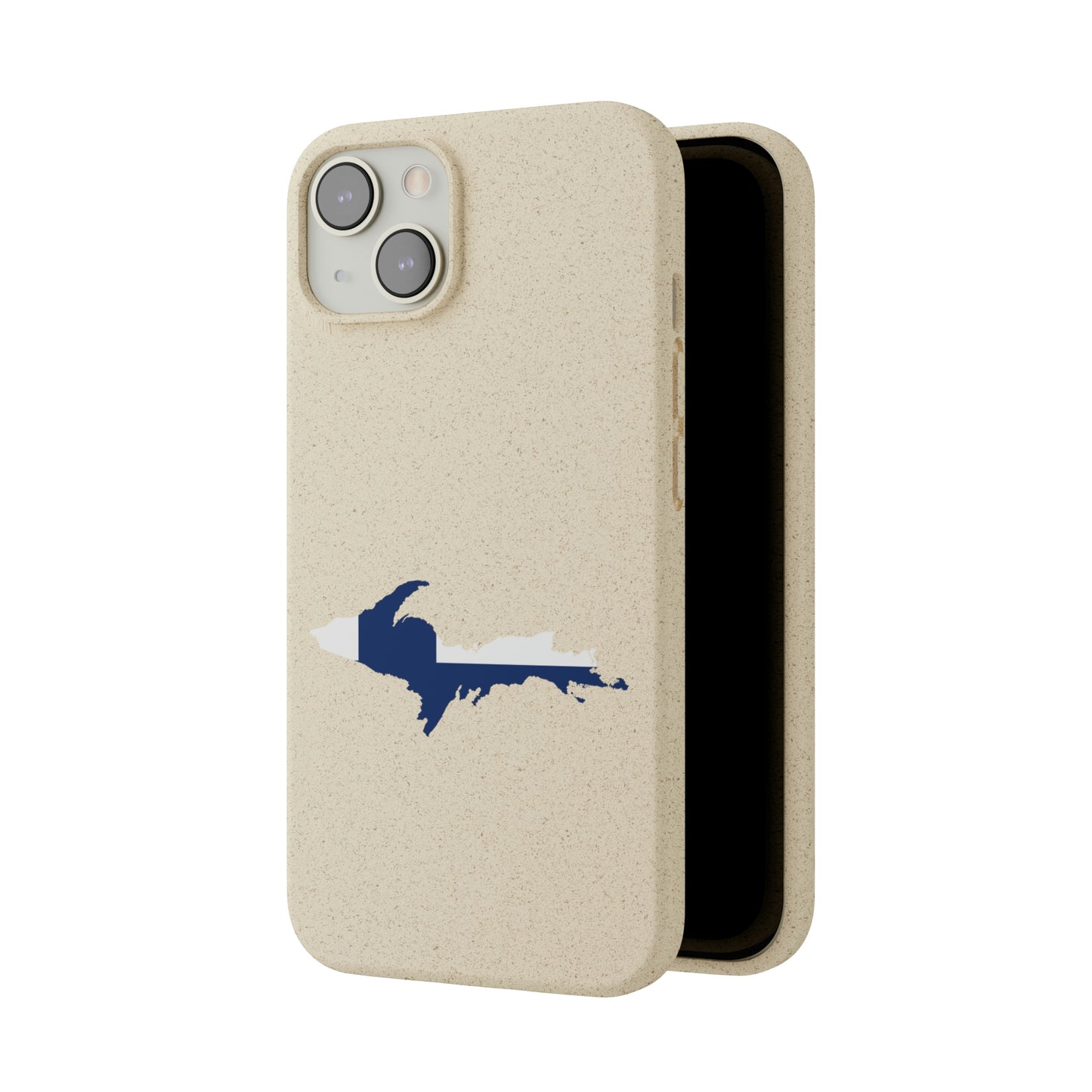 Michigan Upper Peninsula Biodegradable Phone Cases (w/ UP Finland Flag Outline) | Apple iPhone