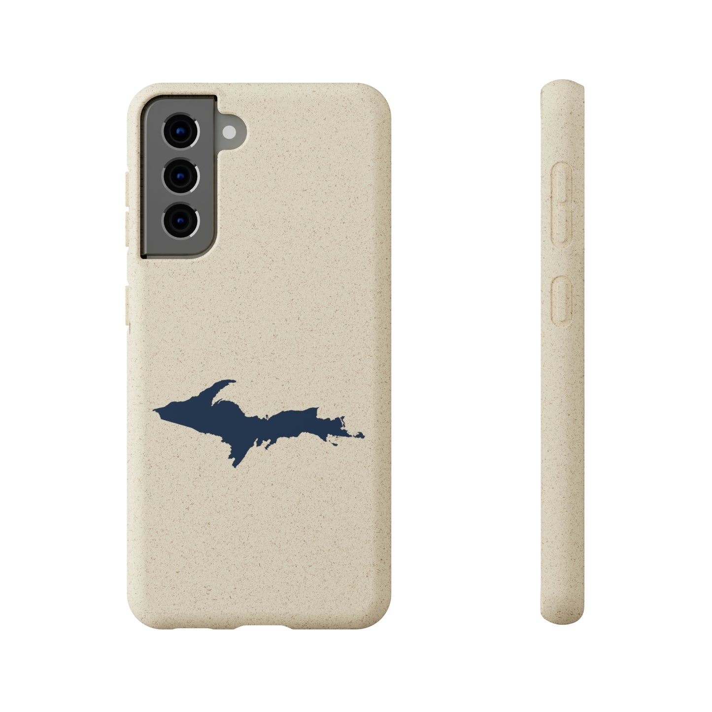 Michigan Upper Peninsula Biodegradable Phone Cases (w/ Navy UP Outline) | Samsung Android