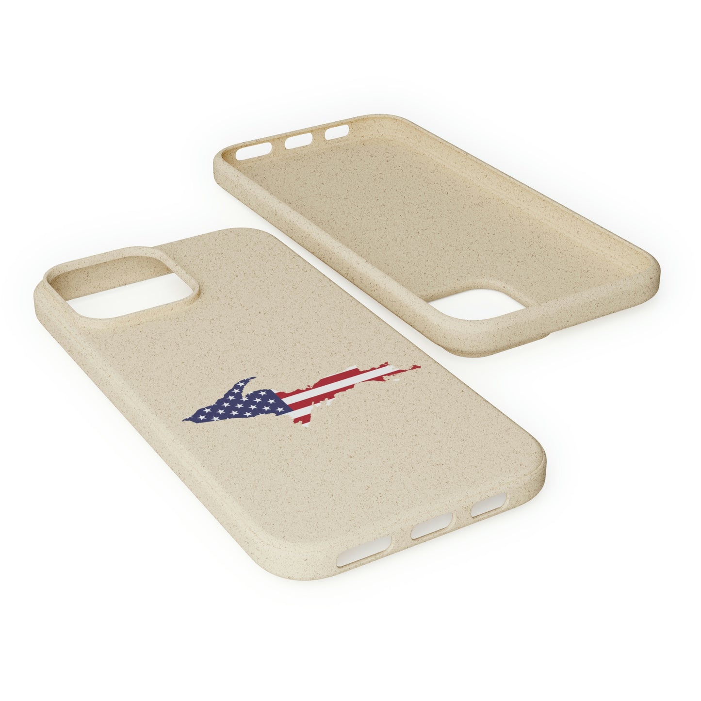 Michigan Upper Peninsula Biodegradable Phone Cases (w/ UP USA Flag Outline) | Apple iPhone