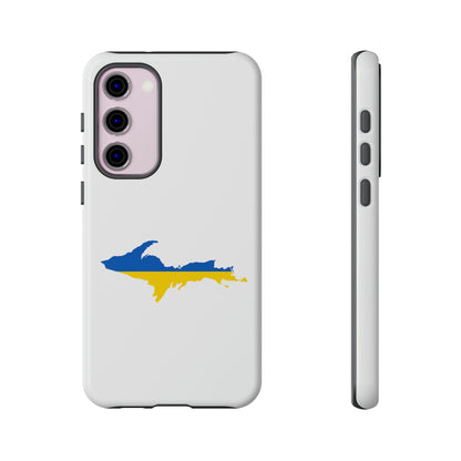 Michigan Upper Peninsula Tough Phone Case (w/ UP Ukraine Flag Outline) | Samsung & Pixel Android