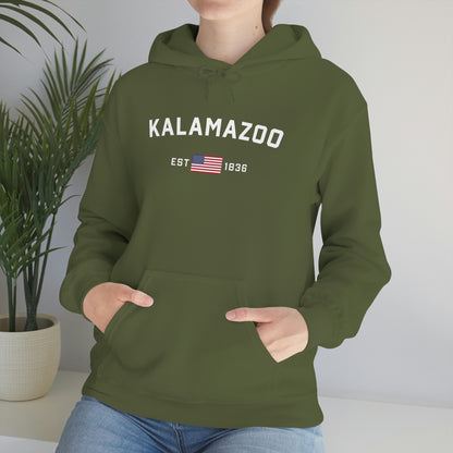 'Kalamazoo EST 1836' (w/USA Flag Outline) | Unisex Standard