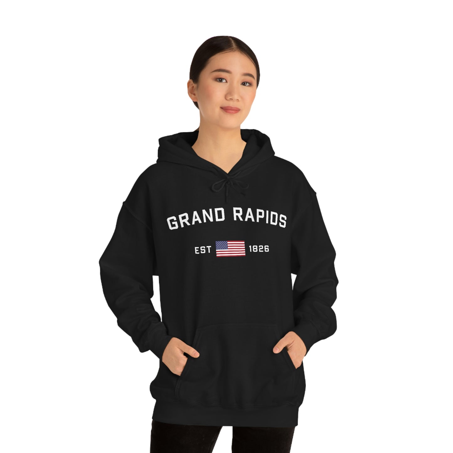 'Grand Rapids EST 1826' (w/USA Flag Outline) | Unisex Standard