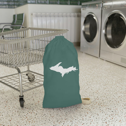 Michigan Upper Peninsula Laundry Bag (Copper Green w/ UP Outline)