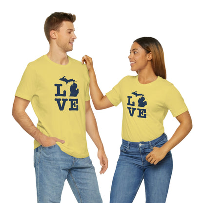 Michigan 'Love' T-Shirt (Typewriter Font) | Unisex Standard Fit