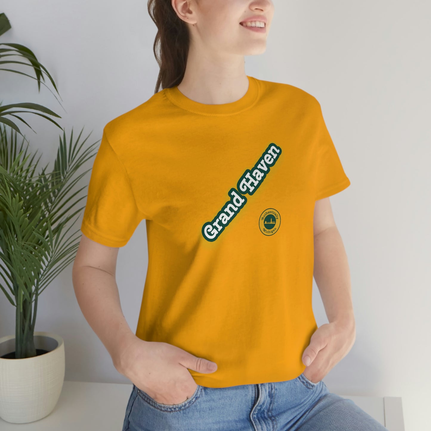 'Grand Haven - Authentically Michigan' Parody T-Shirt | Unisex Standard Fit