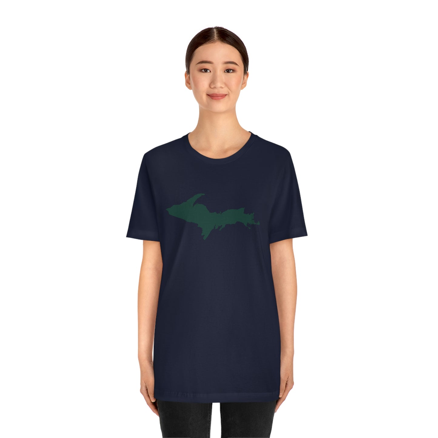 Michigan Upper Peninsula T-Shirt (w/ Green UP Outline) | Unisex Standard Fit