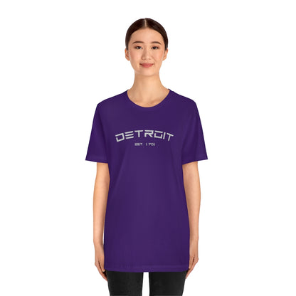 'Detroit Est. 1701' Electric Font T-Shirt | Unisex Standard Fit