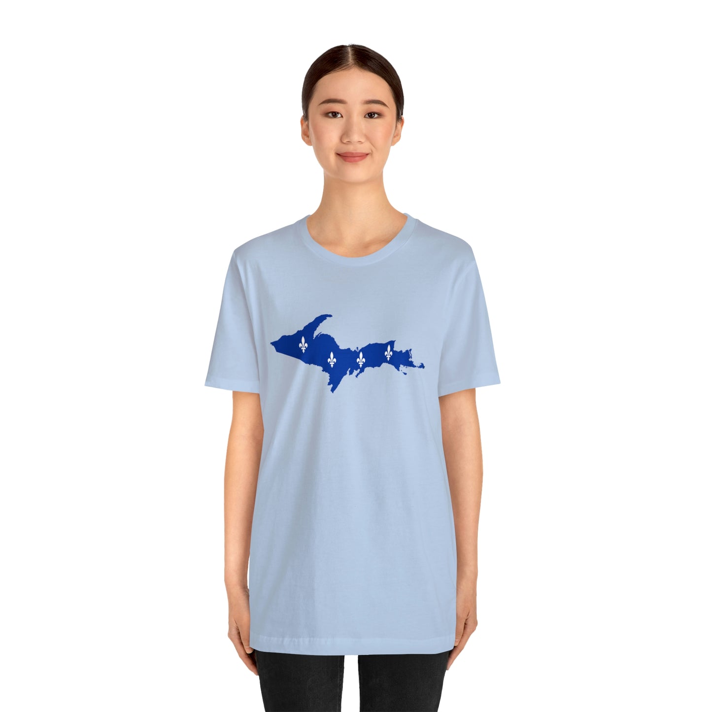 Michigan Upper Peninsula T-Shirt (w/ UP Quebec Flag Outline) | Unisex Standard Fit