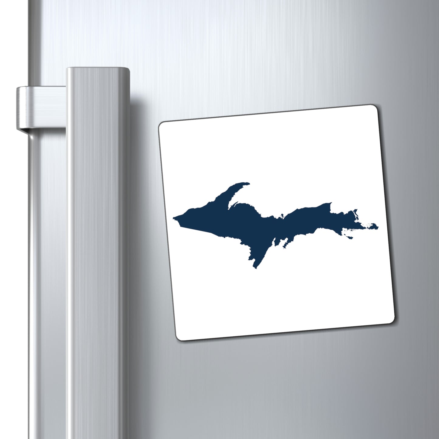 Michigan Upper Peninsula Square Magnet (w/ Navy UP Outline)