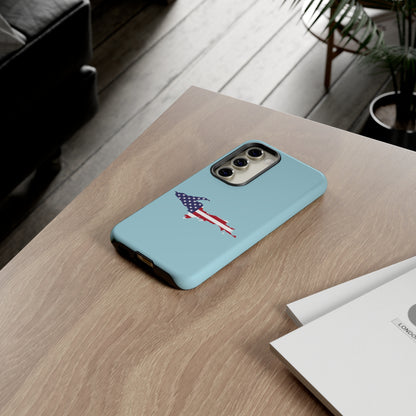 Michigan Upper Peninsula Tough Phone Case ('58 Caddie Blue w/ UP USA Flag Outline) | Samsung & Pixel Android