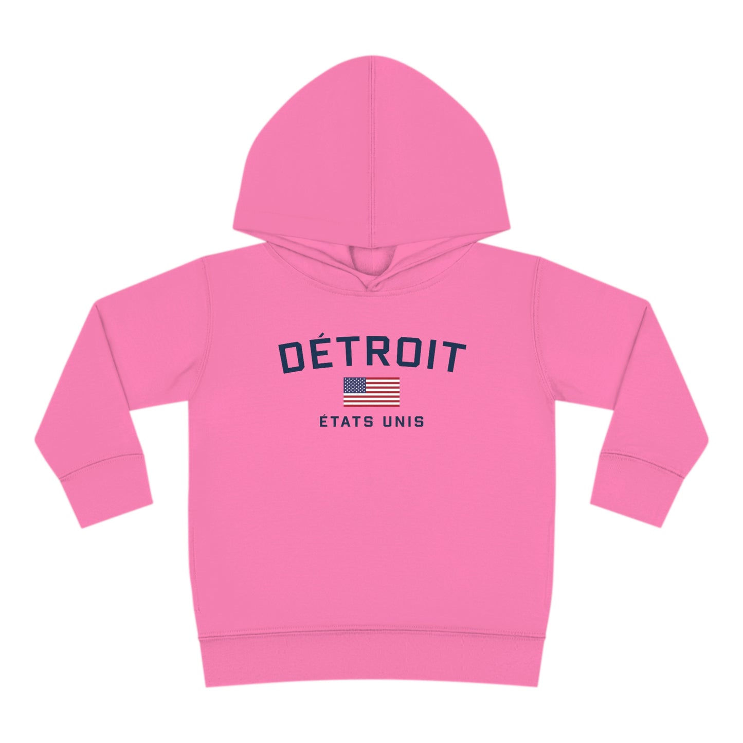 'Détroit États Unis' Hoodie (w/USA Flag Outline) | Unisex Toddler