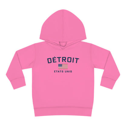 'Détroit États Unis' Hoodie (w/USA Flag Outline) | Unisex Toddler