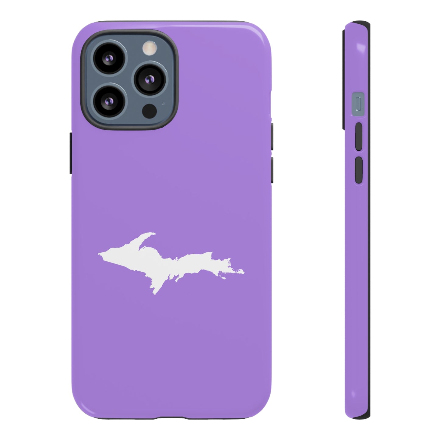 Michigan Upper Peninsula Tough Phone Case (Lavender w/ UP Outline) | Apple iPhone