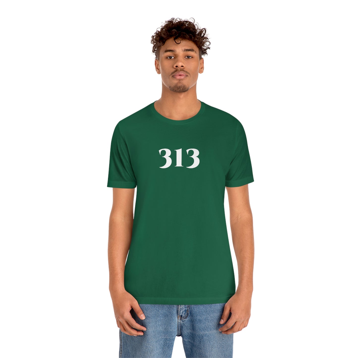 Detroit '313' T-Shirt (Roman Serif Font) | Unisex Standard Fit