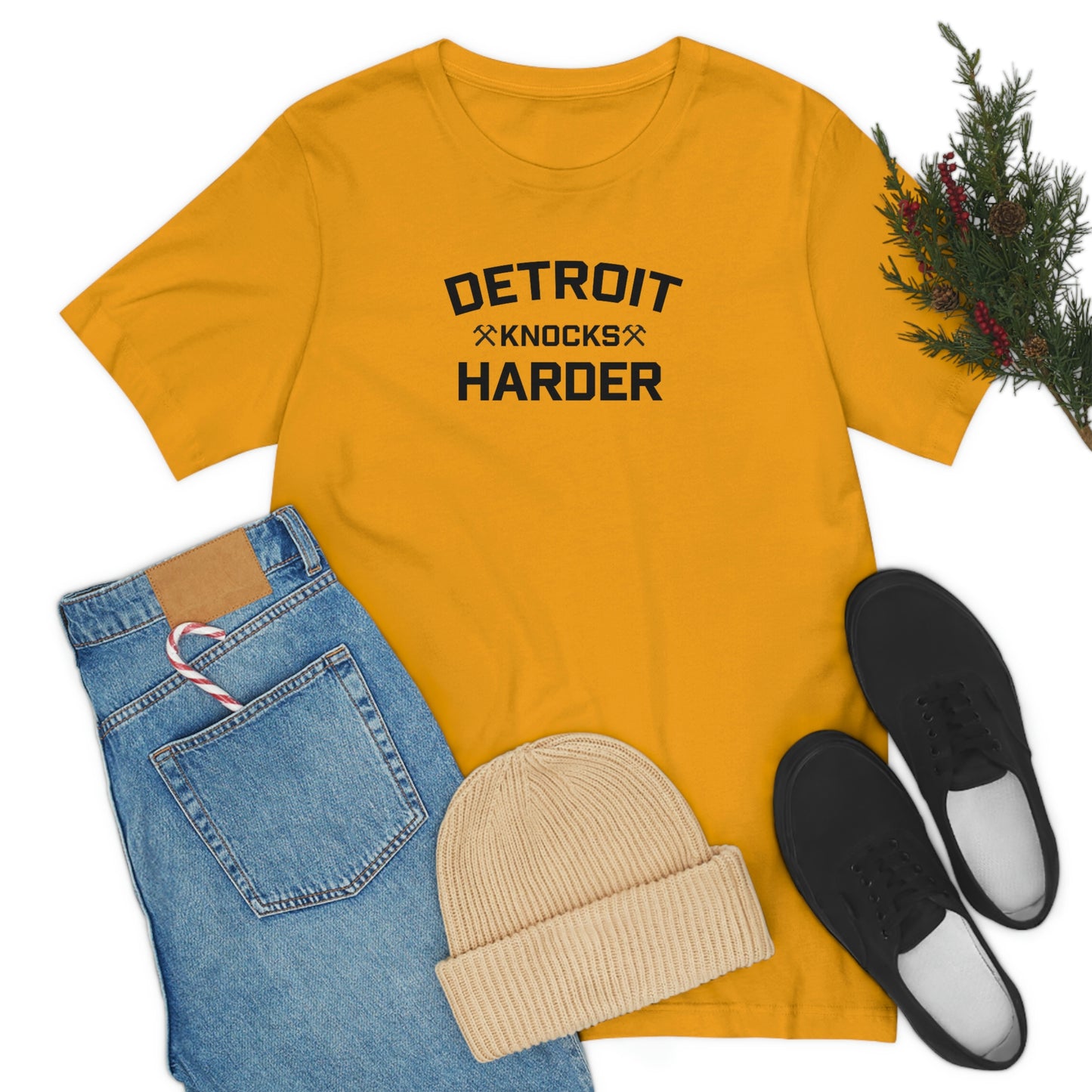 'Detroit Knocks Harder' T-Shirt | Unisex Standard Fit