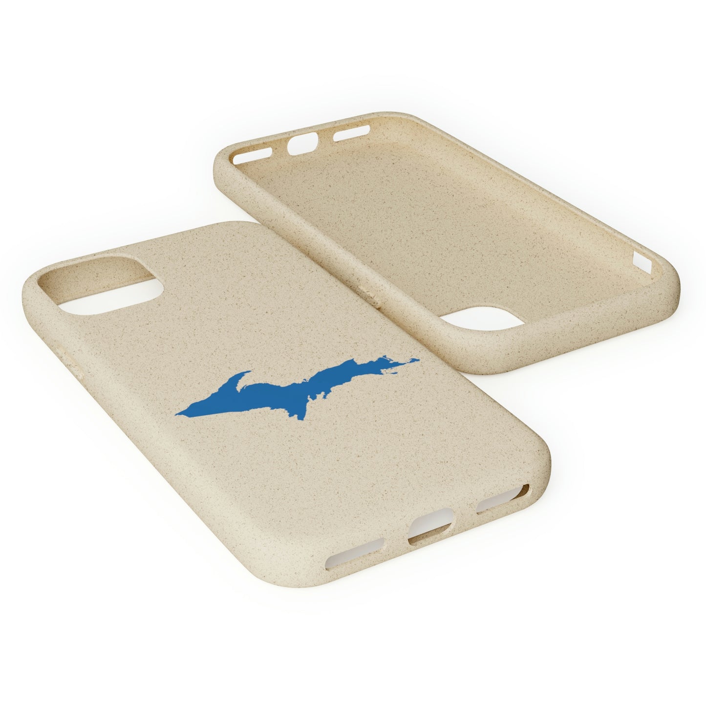 Michigan Upper Peninsula Biodegradable Phone Cases (w/ Azure UP Outline) | Apple iPhone
