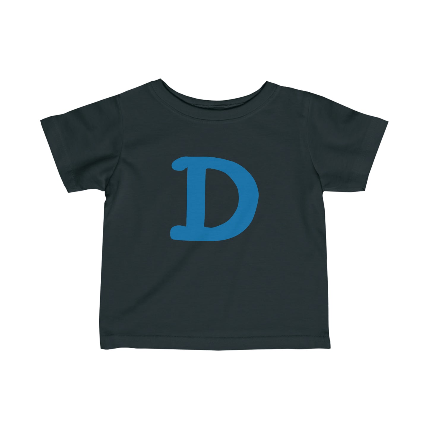 Detroit 'Old French D' T-Shirt (Azure Full Body Outline) |  Infant Short Sleeve