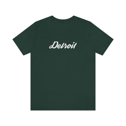 'Detroit' T-Shirt (Retro Script Font) | Unisex Standard Fit