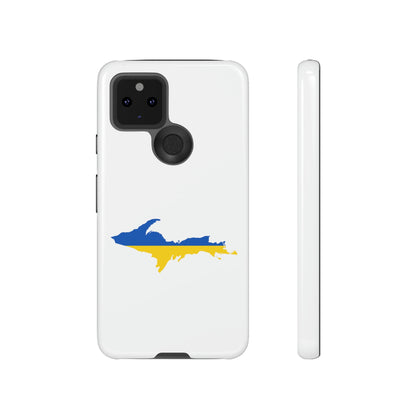 Michigan Upper Peninsula Tough Phone Case (w/ UP Ukraine Flag Outline) | Samsung & Pixel Android