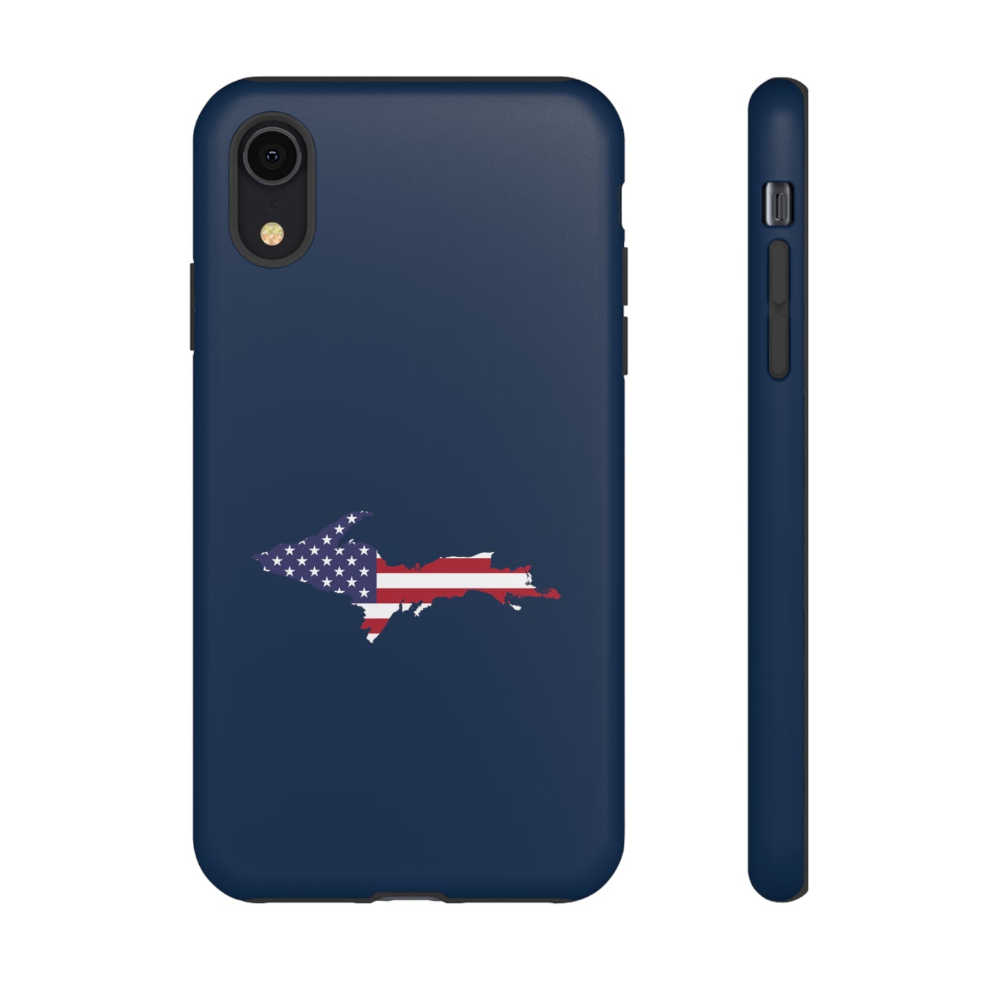 Michigan Upper Peninsula Tough Phone Case (Navy w/ UP USA Outline) | Apple iPhone