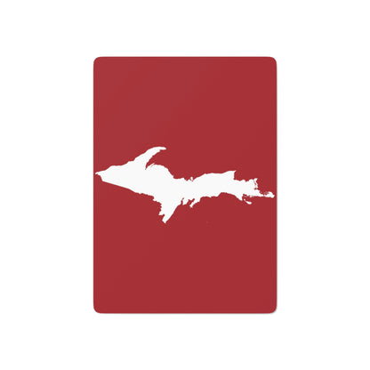 Michigan Upper Peninsula Poker Cards (Thimblebery Red w/ UP Outline)