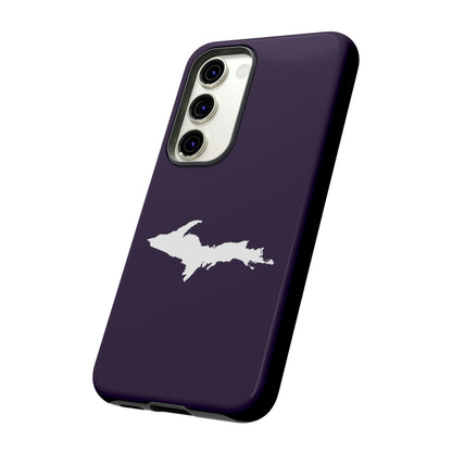 Michigan Upper Peninsula Tough Phone Case (Blackcurrant w/ UP Outline) | Samsung & Pixel Android