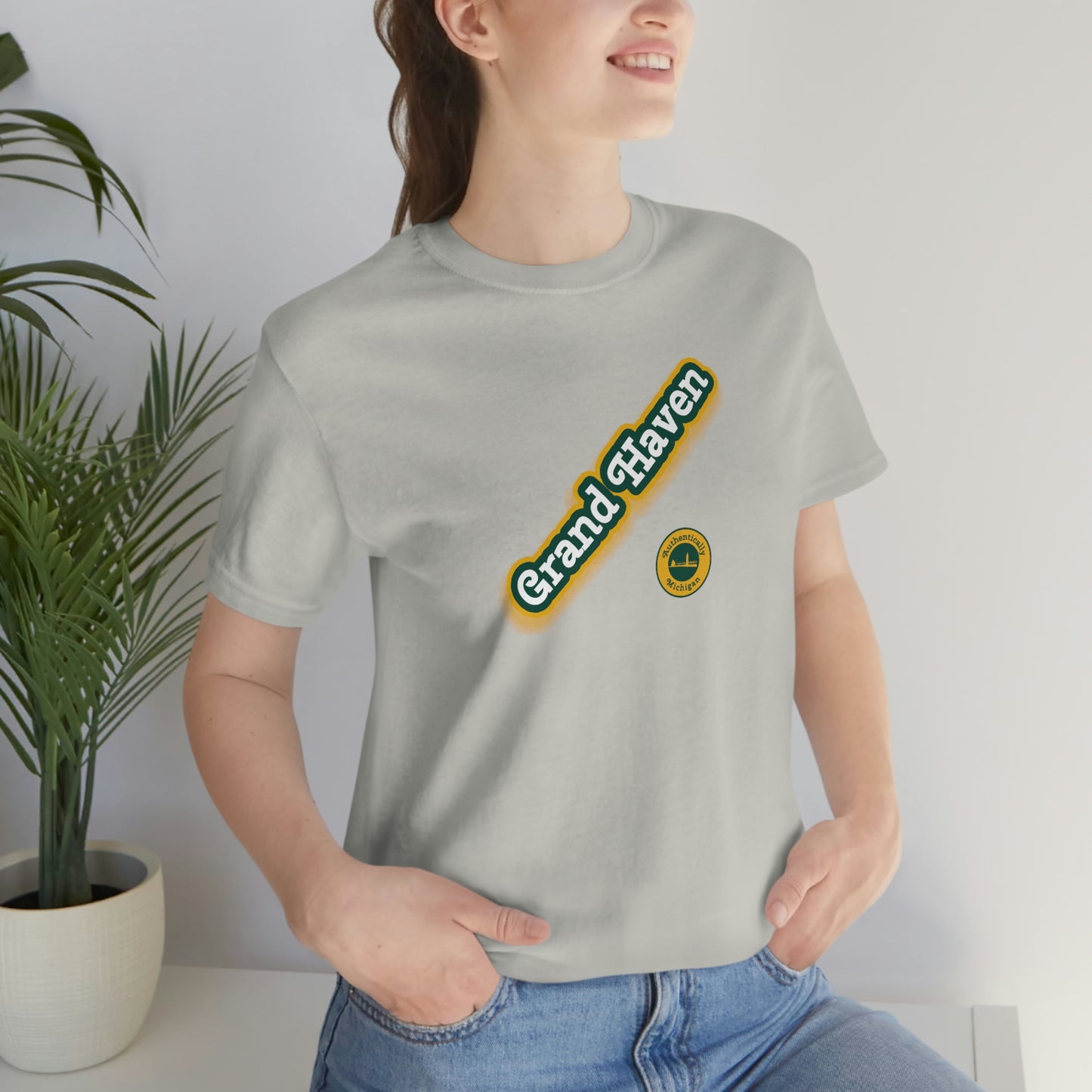 'Grand Haven - Authentically Michigan' Parody T-Shirt | Unisex Standard Fit