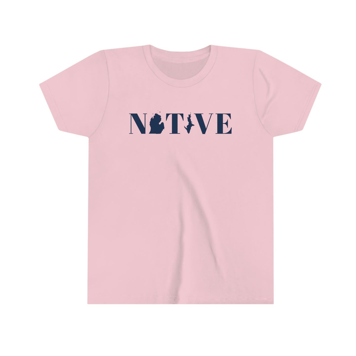 Michigan 'Native' T-Shirt (Didone Font) | Youth Short Sleeve
