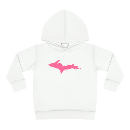 Michigan Upper Peninsula Hoodie (w/ Pink UP Outline) | Unisex Toddler