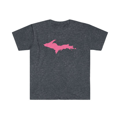 Michigan Upper Peninsula T-Shirt (w/ Pink UP Outline) | Unisex Budget