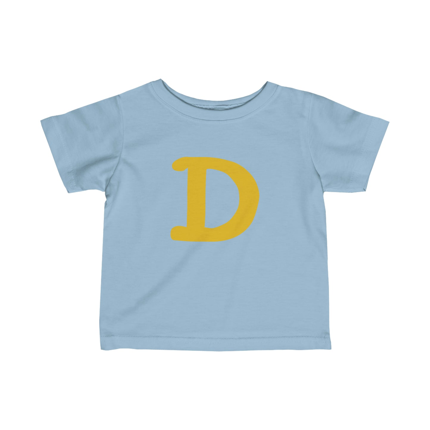 Detroit 'Old French D' T-Shirt (Gold Full Body Outline) |  Infant Short Sleeve