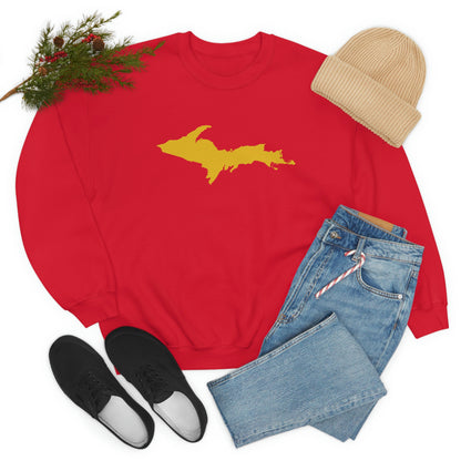 Michigan Upper Peninsula Sweatshirt (w/ Gold UP Outline) | Unisex Standard