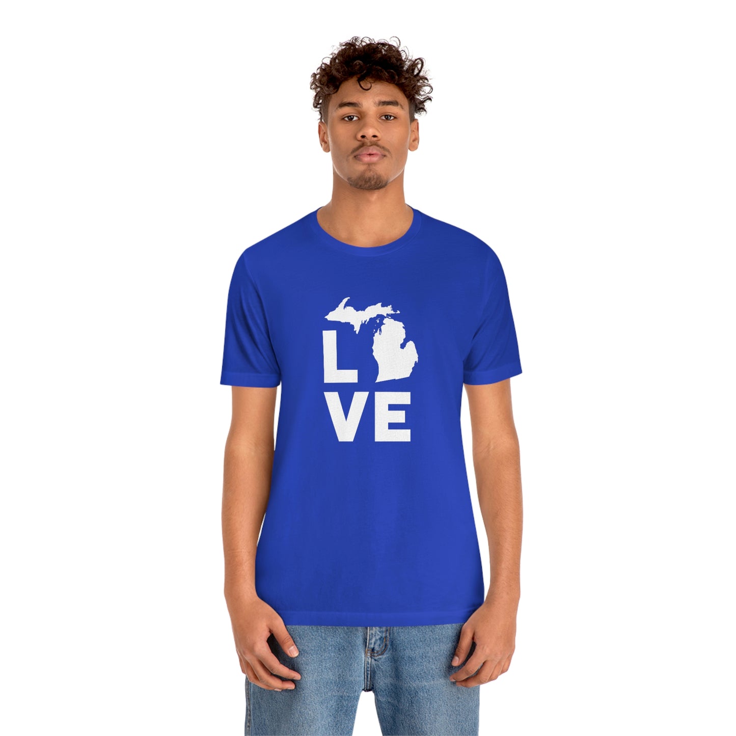 Michigan 'Love' T-Shirt (Geometric Sans Font) | Unisex Standard Fit