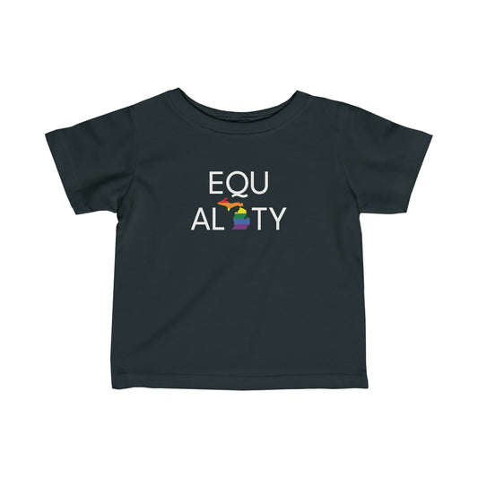 'Equality' T-Shirt (w/ LGTBQ Michigan Outline) |  Infant Short Sleeve