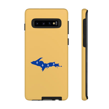 Michigan Upper Peninsula Tough Phone Case (Citrine w/ UP Quebec Flag Outline) | Samsung & Pixel Android