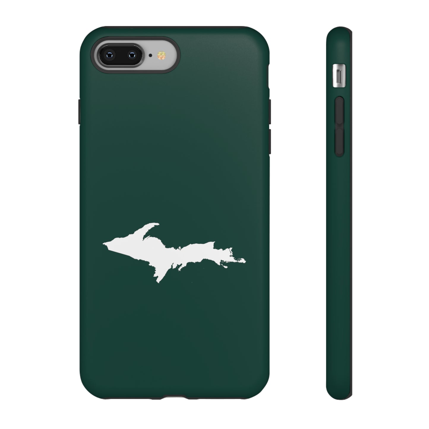 Michigan Upper Peninsula Tough Phone Case (Green w/ UP Outline) | Apple iPhone