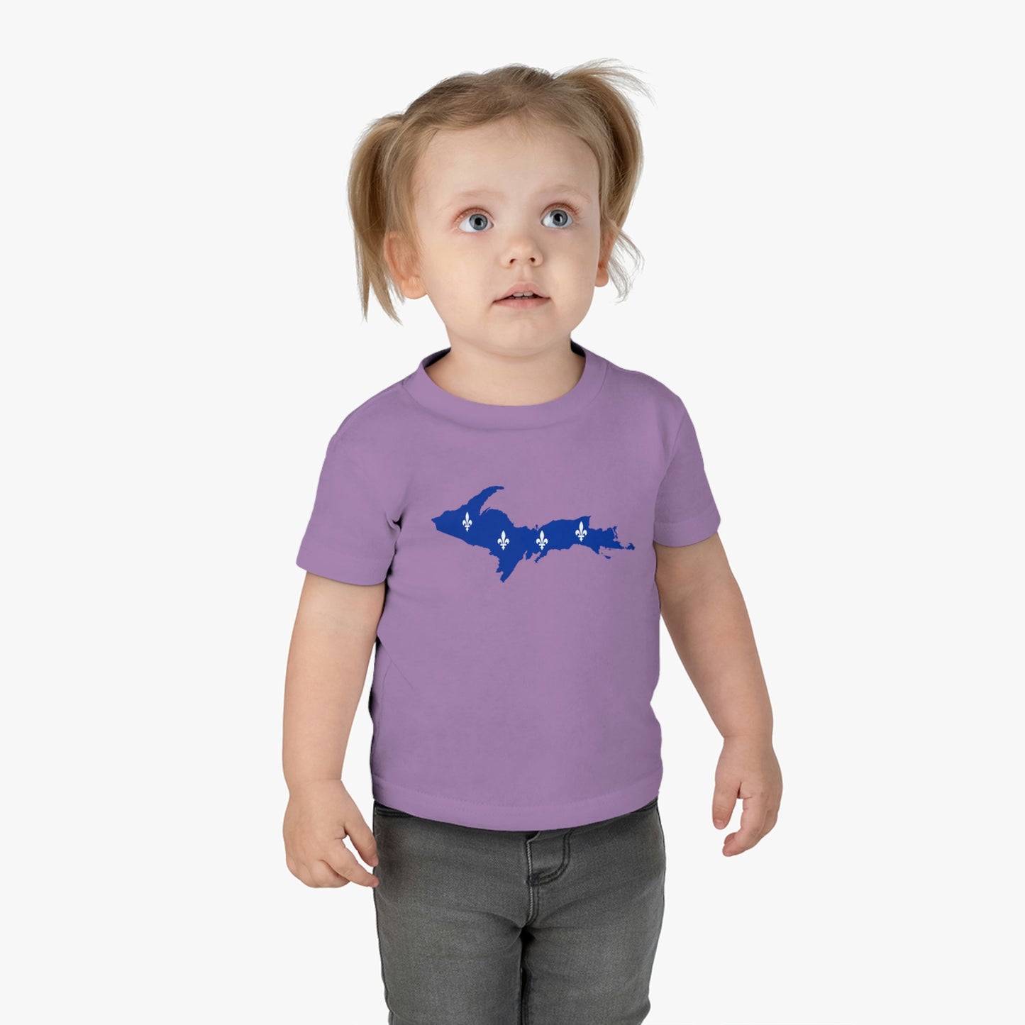 Michigan Upper Peninsula Infant T-Shirt (w/ UP Quebec Flag Outline) | Short Sleeve