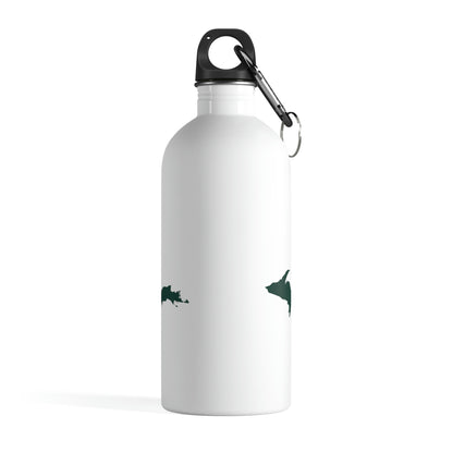 Michigan Upper Peninsula Water Bottle (w/ Green UP Outline) | 14oz Stainless Steel